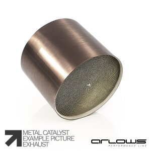 Arlows 200 Zellen Motorsport Metall Katalysator ( 100mm Durchmesser , 63,5mm Anschlüße )