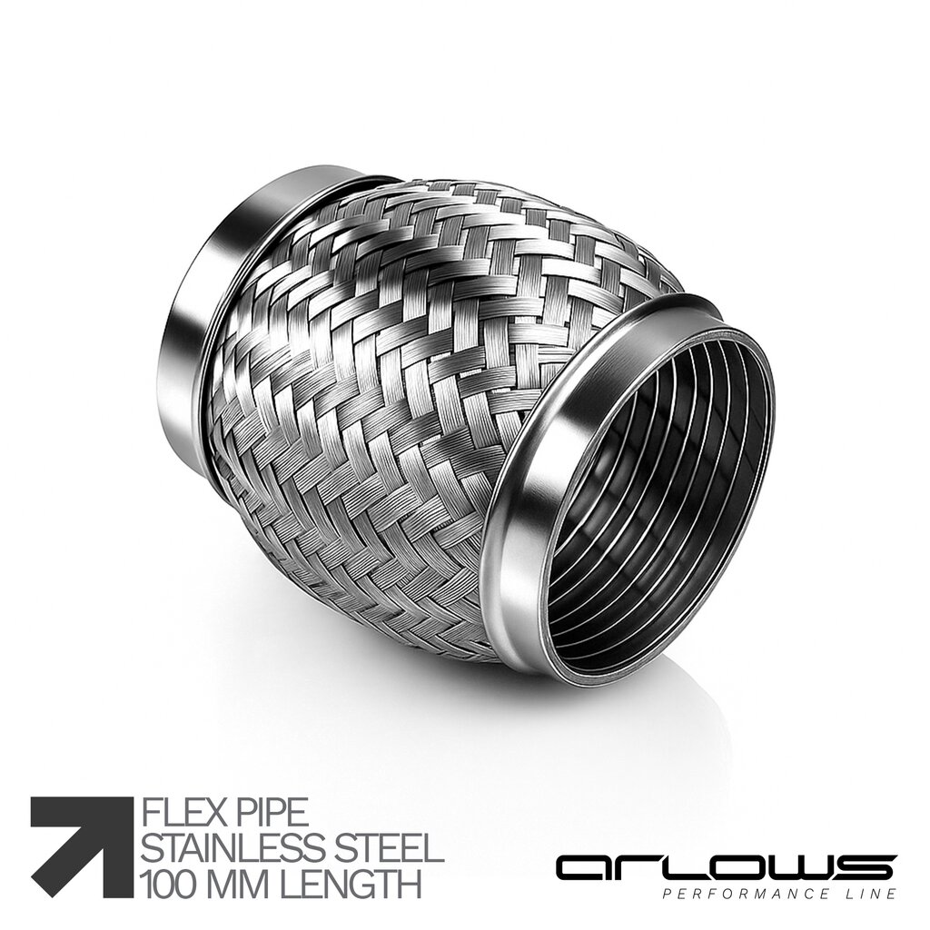 All Out Fab Elite Series 2.25" Stainless Steel Flex Pipe – 57mm – Weld-On Universal – 1 Year Warranty