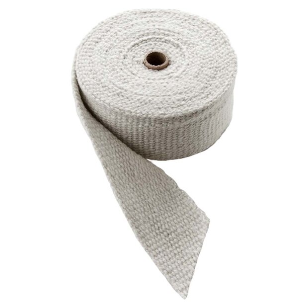 Arlows 15m Keramik Hitzeschutzband Weiss ( Breite: 50mm ) + 10 V2A Kabelbinder ( Lnge: 300mm )