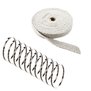 Arlows 20m Keramik Hitzeschutzband Weiss ( Breite: 50mm ) + 10 V2A Kabelbinder ( Länge: 300mm )