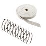 Arlows 10m Keramik Hitzeschutzband Weiss ( Breite: 75mm ) + 10 V2A Kabelbinder ( Länge: 300mm )