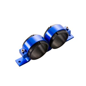 Arlows Twin Fuel Pump Mount 60mm ( Aluminum; blue )