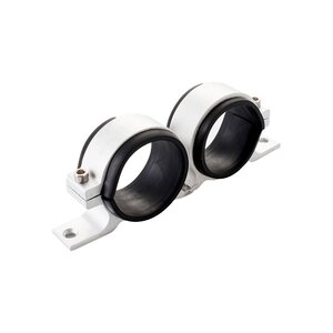 Arlows Twin Fuel Pump Mount 60mm ( Aluminum; Silver )