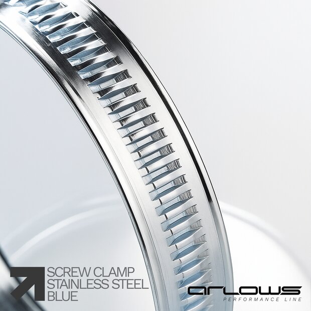 Arlows Schraubschelle 87 - 112mm Blau ( extrem stabile HD Schlauchschelle / Schelle )