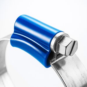 Arlows Schraubschelle 104 - 138mm Blau ( extrem stabile HD Schlauchschelle / Schelle )
