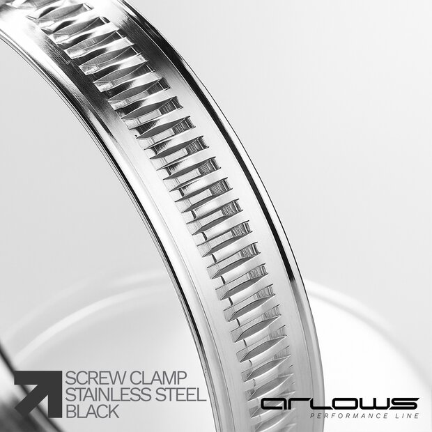 Arlows Schraubschelle 130 - 165mm Schwarz ( extrem stabile HD Schlauchschelle / Schelle )