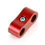 Arlows Dash 6 Aluminium Schlauchhalter doppelt ( 14,30mm , Rot )