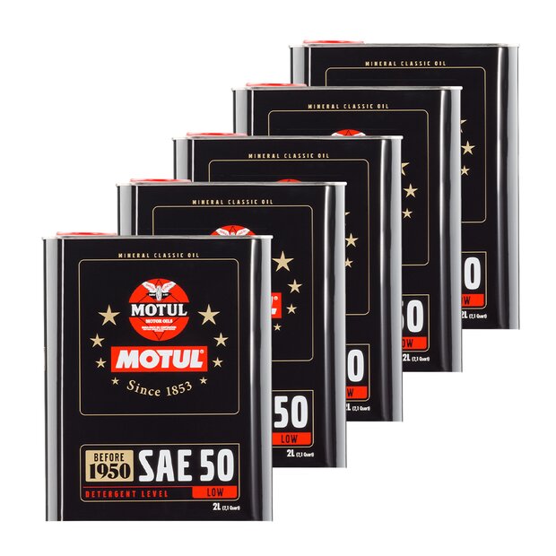 10 Liter Motul Classic SAE 50 Mineralic Engine Oil for...