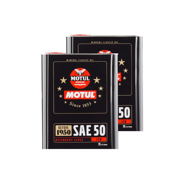 4 Liter Motul Classic SAE 50 Mineralic Engine Oil for...