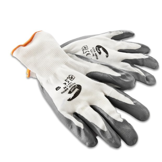 Arlows 1 pair nitrile work gloves (grey)