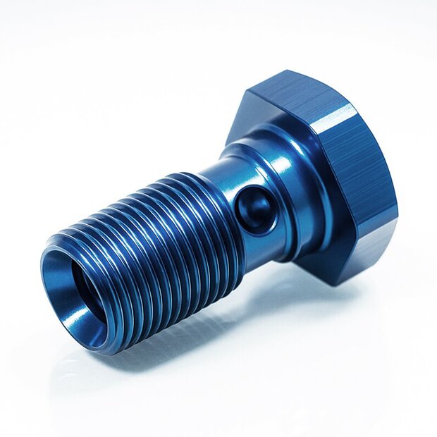 Arlows Aluminium Hohlschraube M18 x 1,5 ( Blau eloxiert )
