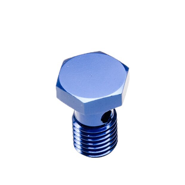 Arlows Aluminium Hohlschraube M18 x 1,5 ( Blau eloxiert )