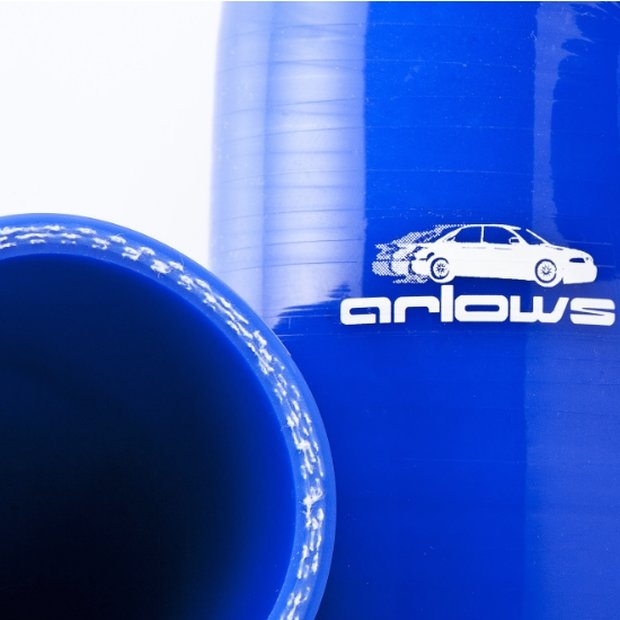 Arlows Ø 28mm Silikonschlauch 90° Bogen / Verbinder ( Blau ) Schlauch