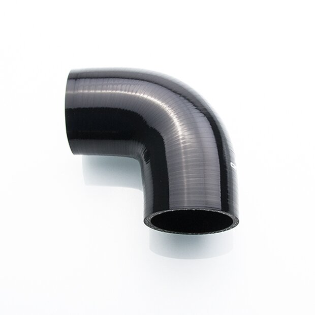  89mm Siliconhose 90 Elbow / Connector (Black) Hose