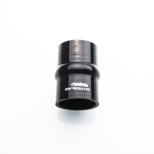 Arlows Ø 51mm Silikon Wulstverbinder 1fach 100mm Länge ( Schwarz ) Schlauch