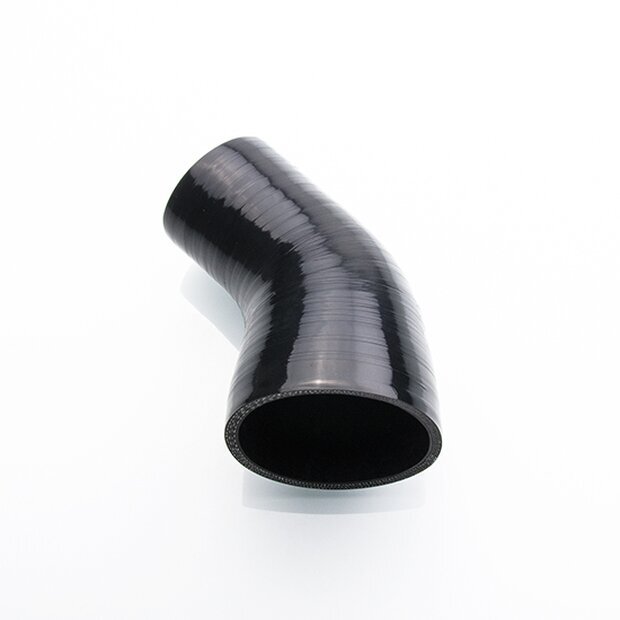 Ø 76mm auf 67mm Silicon Hose 45° reducer (Black) Reduction Elbow
