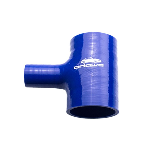  38mm T-Piece Connector with 25mm Exit (Blue) Silicon Hose