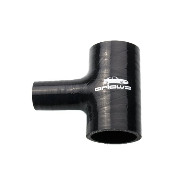  45mm T-Piece Connector with 25mm Exit (Black) Silicon Hose