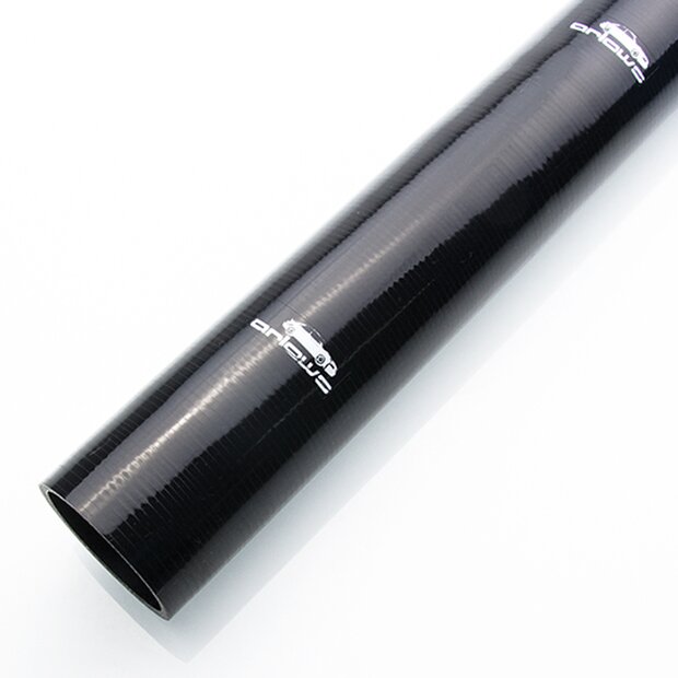 Arlows  63,5mm 1 Meter Silikon Schlauch ( Schwarz ) Meterware Verbinder