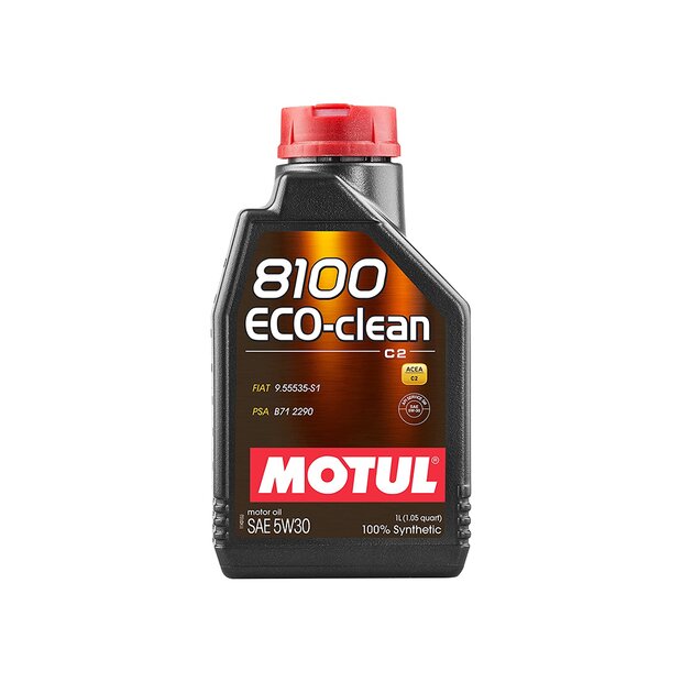 1 Liter Motul 8100 Eco Clean 5W30 Engine Oil Fiat Toyota...