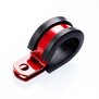 Arlows Aluminium Schlauchhalter Dash 10 / Ø 20,60mm ( Rot, gummiert )