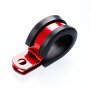 Arlows Aluminium Schlauchhalter Ø 38mm ( Rot, gummiert )