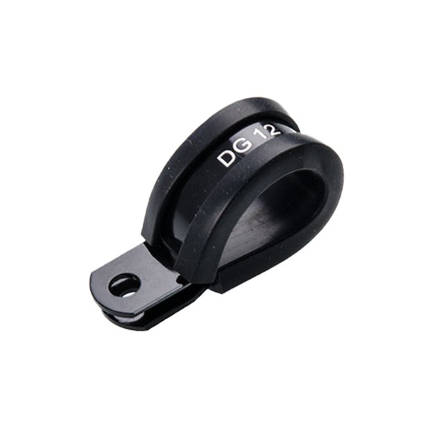 Arlows Aluminium Hose Clamp Dash 3 / 6,35mm (Black/rubber)