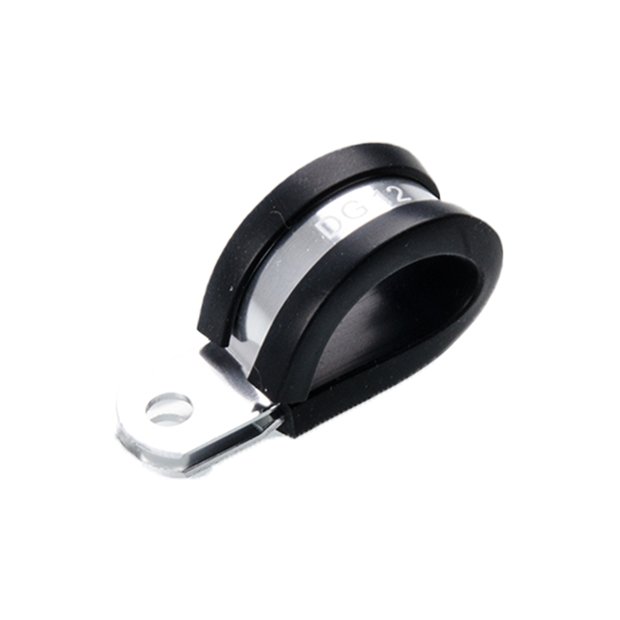 Arlows Aluminium Hose Clamp Dash 3 / 6,35mm (Silver/rubber)