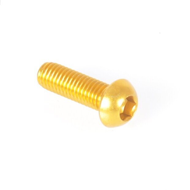 Arlows Hexagon Socket Panhead Screw conical AL7075 M5x25 Gold TYP II