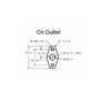 Arlows Oil return flange 1/2 "NPT for GT28-GT40 (38 mm hole distance)