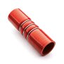 Arlows Ø 57mm Silikon Wulst Verbinder Drahtverstärkt ( 160mm Länge Rot ) Schlauch
