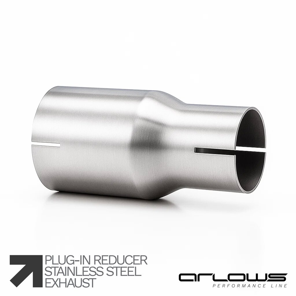 thumbnail image 2 of FOX Stainless Steel Exhaust Reducer Adapter 70mm To 65mm With 2 Clamps - Tuning Part 2 of 4