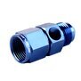 Arlows Dash 6 1/8  NPT sensor adapter ( male - female/blue)