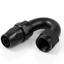 Arlows Alu Dash Fitting - 180° - Black Dash 10 (7/8 - 14 UNF )