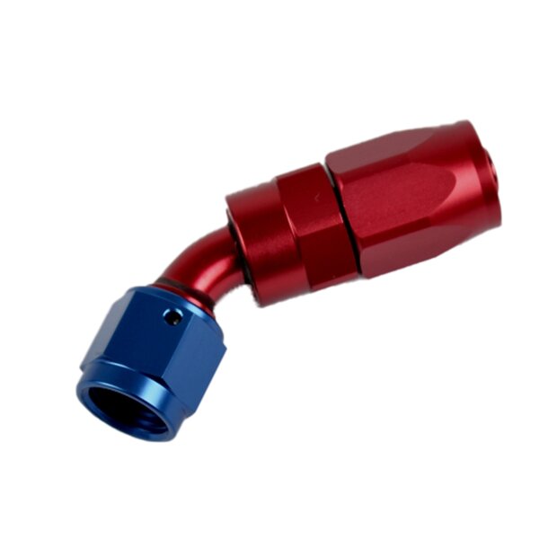 Arlows Alu Dash Fitting - 45 - Blau Dash 4 ( 7/16 - 20 UNF )