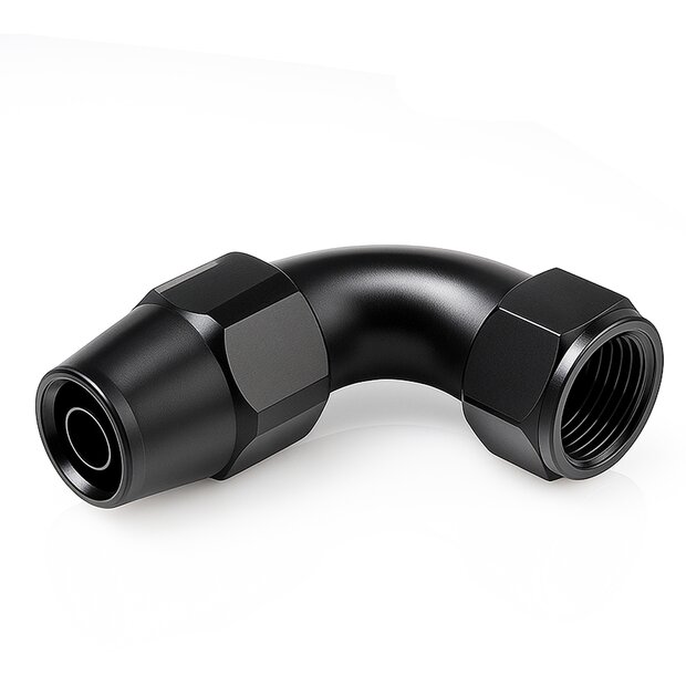 Arlows Alu Dash Fitting - 90&deg; - Black Dash 6...