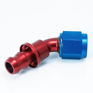 Arlows Push-On Aluminium AN / Dash Fitting - 45 Degree -