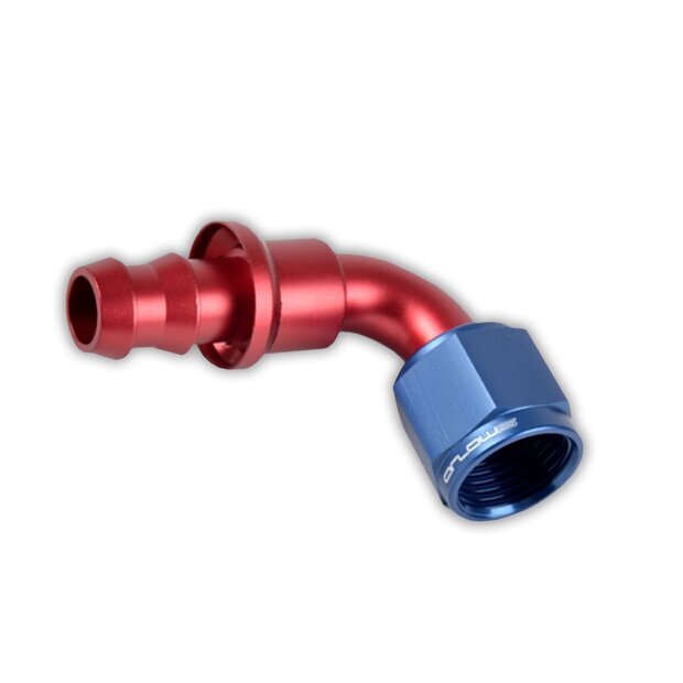 Arlows Push-On Aluminium AN / Dash Fitting - 90 Degree -