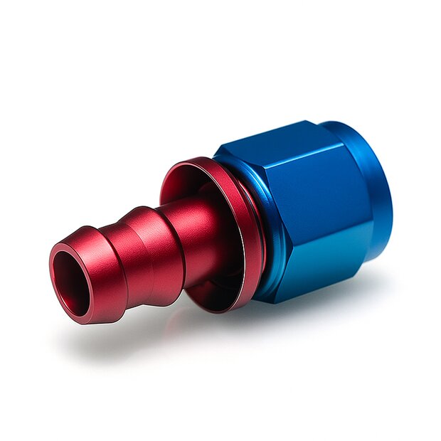 Arlows Push-On Alu Fitting - gerade -  Blau Dash 6  (...