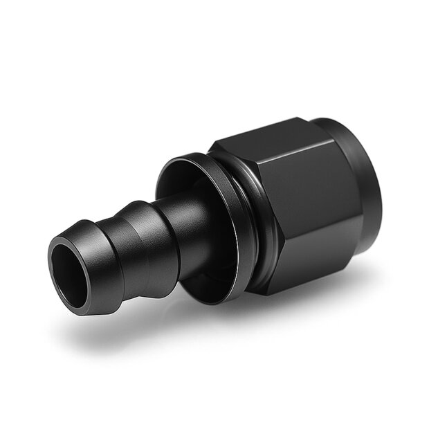 Arlows Push-On Alu Fitting - gerade -  Schwarz Dash 8  (...