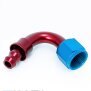 Arlows Push-On Alu Fitting - 135° -  Blau Dash 10 ( 7/8 - 14 UNF  )