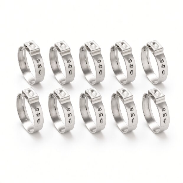 Arlows 10 pcs 1-ear clamps (stainless steel hose clamps)...