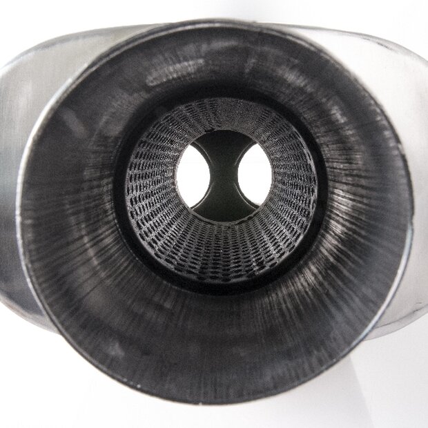 Arlows Edelstahl 2x1 Schalldmpfer Y-Flutig