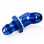 Arlows Bulkhead / Durchführung Blau 45° Dash 12 ( 1/16 - 12 UNF )