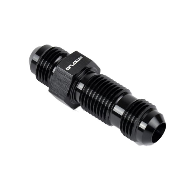 Arlows Bulkhead / Durchfhrung Schwarz gerade Dash 10 ( 7/8 - 14 UNF )