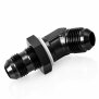 Arlows Bulkhead / Durchführung Schwarz 45° Dash 4 ( 7/16 - 20 UNF )