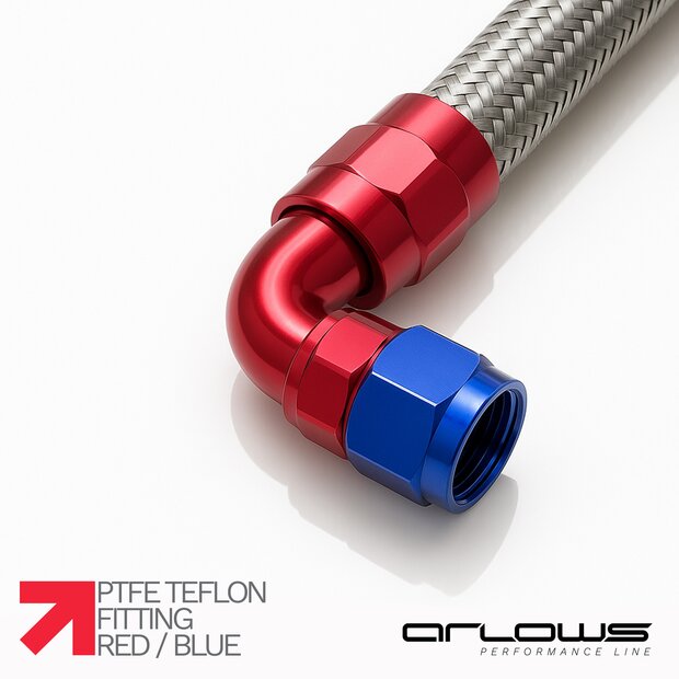 Arlows PTFE Aluminium AN / Fitting Blau