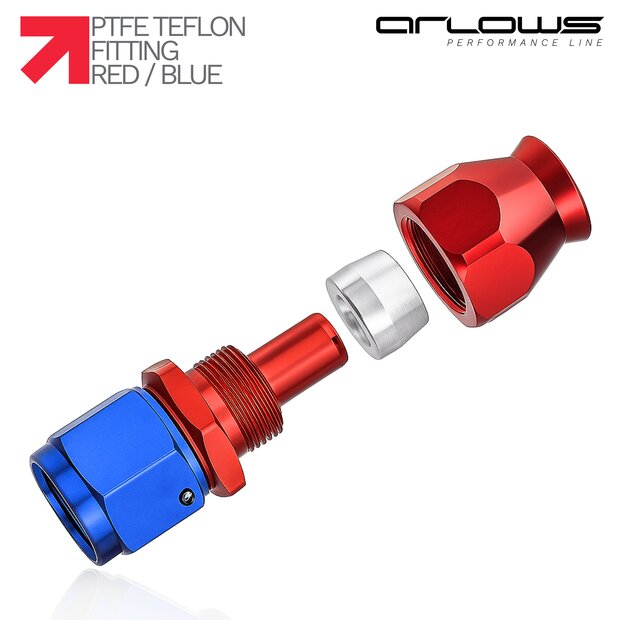 Arlows PTFE Aluminium AN / Fitting Blue