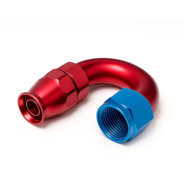 Arlows PTFE Alu Fitting Blau Dash 6 180 Grad