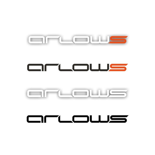 Arlows Logo Aufkleber Weiss 30 x 3,5cm